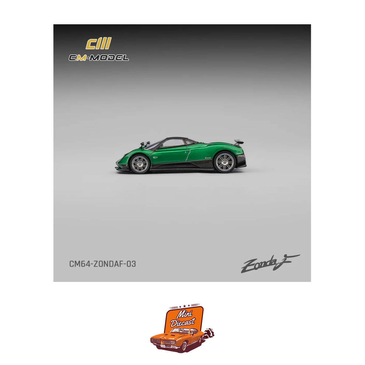 CM Model Pagani Zonda F Metallic (Emerald Green) (CM64-ZondaF-03)