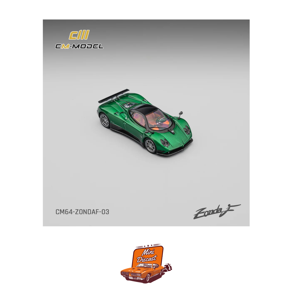 CM Model Pagani Zonda F Metallic (Emerald Green) (CM64-ZondaF-03)