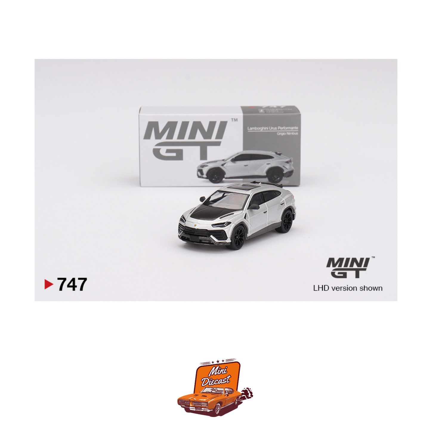 Mini GT #747 Lamborghini Urus Performante Grigio Nimbus