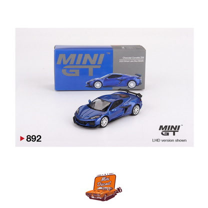 Mini GT #892 Chevrolet Corvette Z06 2023 Elkhart Lake Blue Metallic