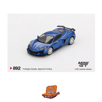 Mini GT #892 Chevrolet Corvette Z06 2023 Elkhart Lake Blue Metallic