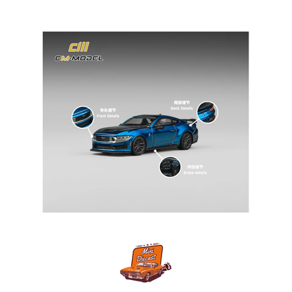 CM Model Ford Mustang Dark Horse Blue Ember Metallic (CM64-DarkHorse-01)