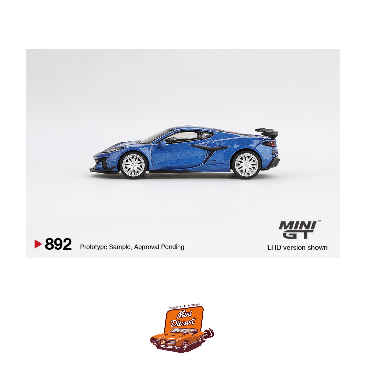 Mini GT #892 Chevrolet Corvette Z06 2023 Elkhart Lake Blue Metallic