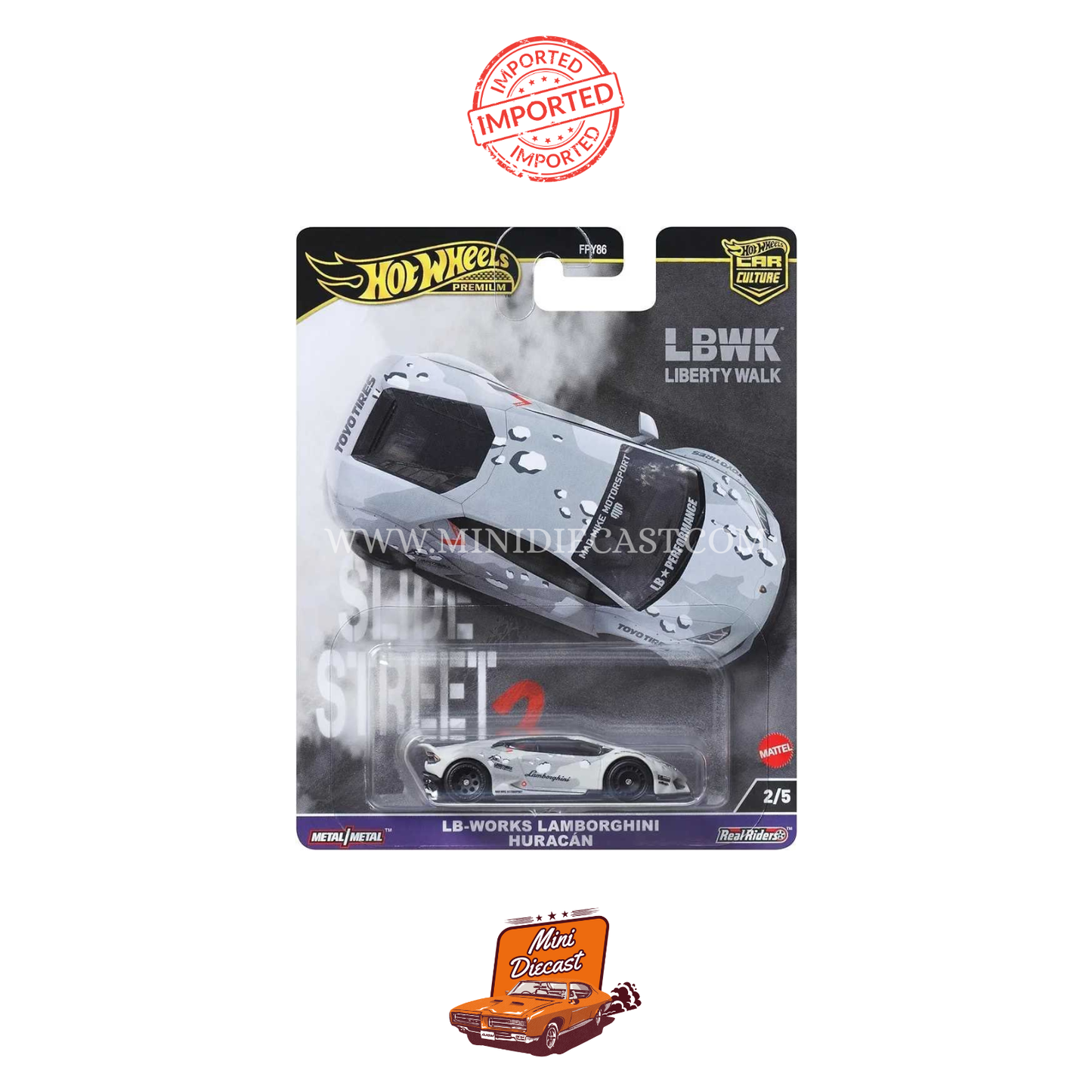 Hot Wheels Premium Car Culture – LBWK Liberty Walk Lamborghini (Imported)