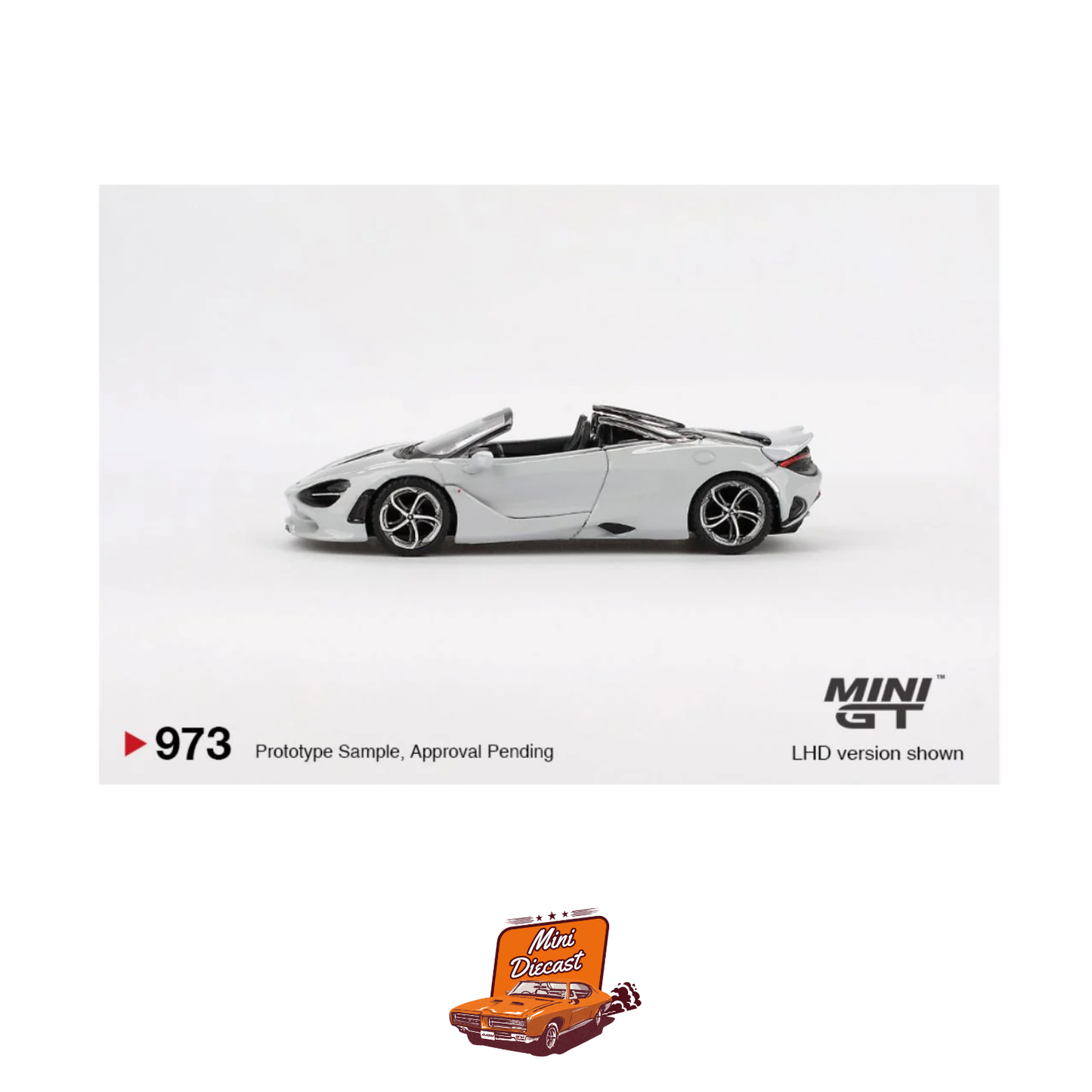 Mini GT #973 McLaren 750S Spider – Cirrus Grey (Blister Pack)