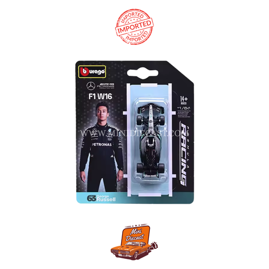 Bburago F1 1:64 Scale – Mercedes-AMG Petronas F1 W16 #63 George Russell (Imported)