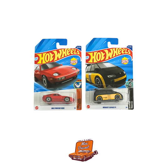 Hot Wheels Mainline (Set of 2) – 1983 Porsche 928S / Renault Espace F1