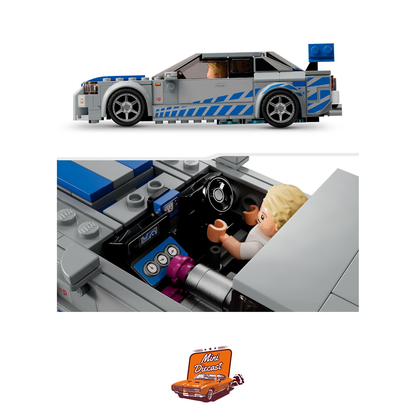 LEGO 76917 Speed Champions 2 Fast 2 Furious Nissan Skyline GT-R (R34) (319 Pieces)