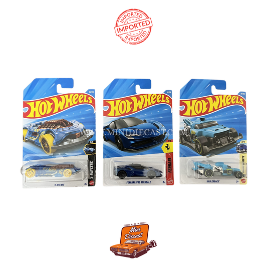 Hot Wheels Mainline (Set of 3) – X-Steam / Ferrari SF90 Stradale / Haulerback (Imported)