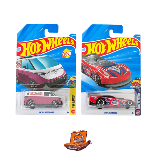 Hot Wheels Mainline (Set of 2) – VW ID. Buzz Bomb / Supercharged