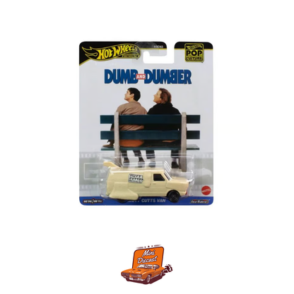 Hot Wheels Premium (Set of 2) – Pop Culture Top Gun Maverick ’71 Porsche 911 / Dumb and Dumber Mutt Cutts Van (with Protector Case x1)