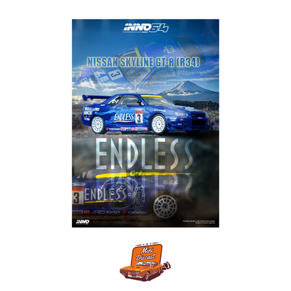 INNO64 Nissan Skyline GT-R (R34) #3 "Endless Advan" Super Taikyu Series 2002 Winner IN64-R34-STS02W
