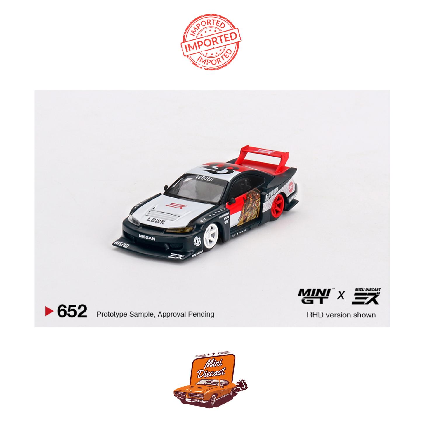Mini GT #652 LB-Super Silhouette Nissan Silvia (S15) “GARUDA” (Blister Pack)