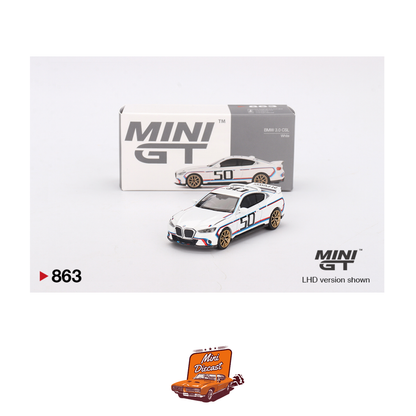 Mini GT #863 BMW 3.0 CSL White (Imported)