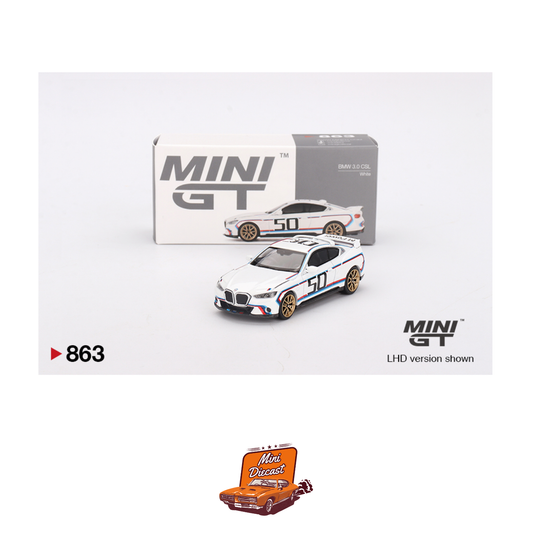 Mini GT #863 BMW 3.0 CSL White (Imported)