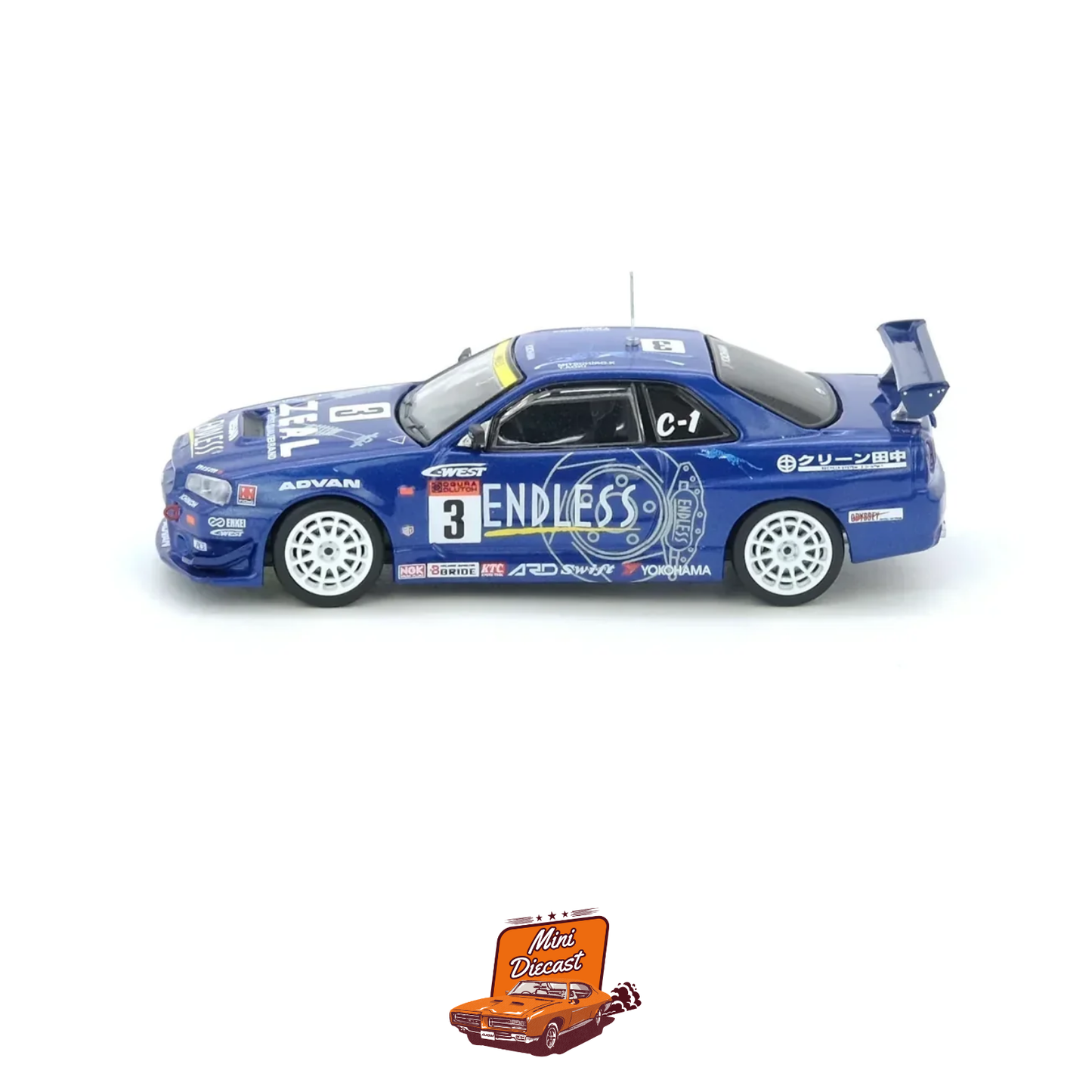 INNO64 Nissan Skyline GT-R (R34) #3 "Endless Advan" Super Taikyu Series 2002 Winner IN64-R34-STS02W