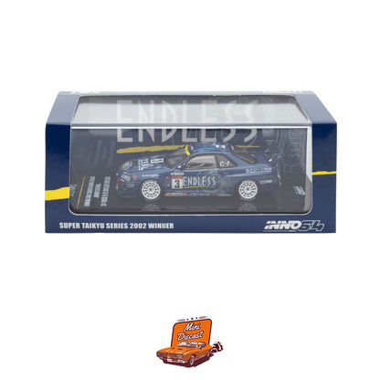 INNO64 Nissan Skyline GT-R (R34) #3 "Endless Advan" Super Taikyu Series 2002 Winner IN64-R34-STS02W
