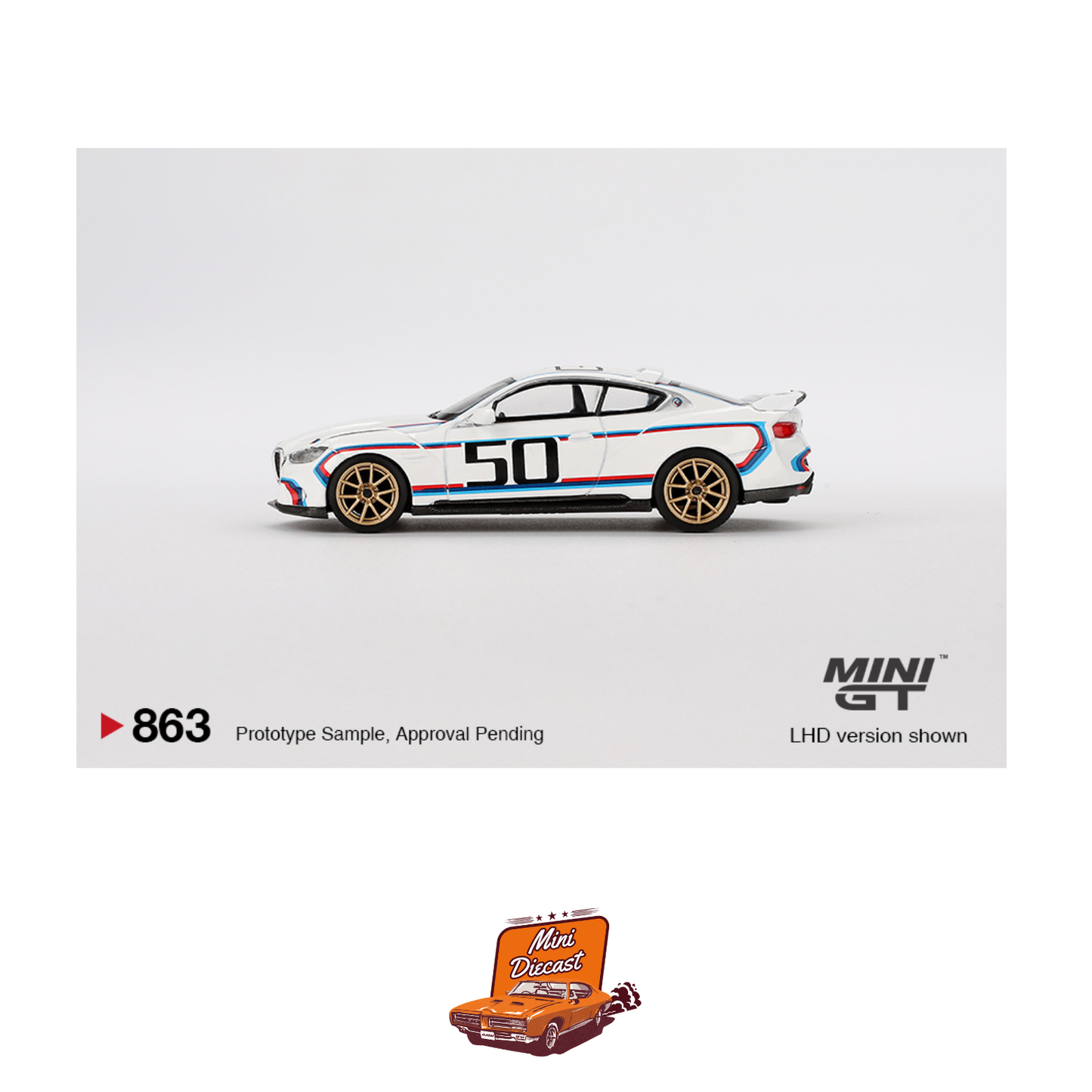 Mini GT #863 BMW 3.0 CSL White (Imported)