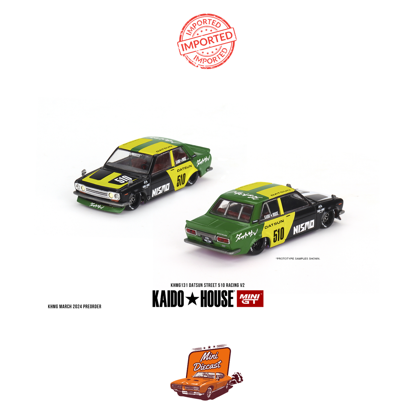 Mini GT #131 Kaido House Datsun Street 510 Racing V2