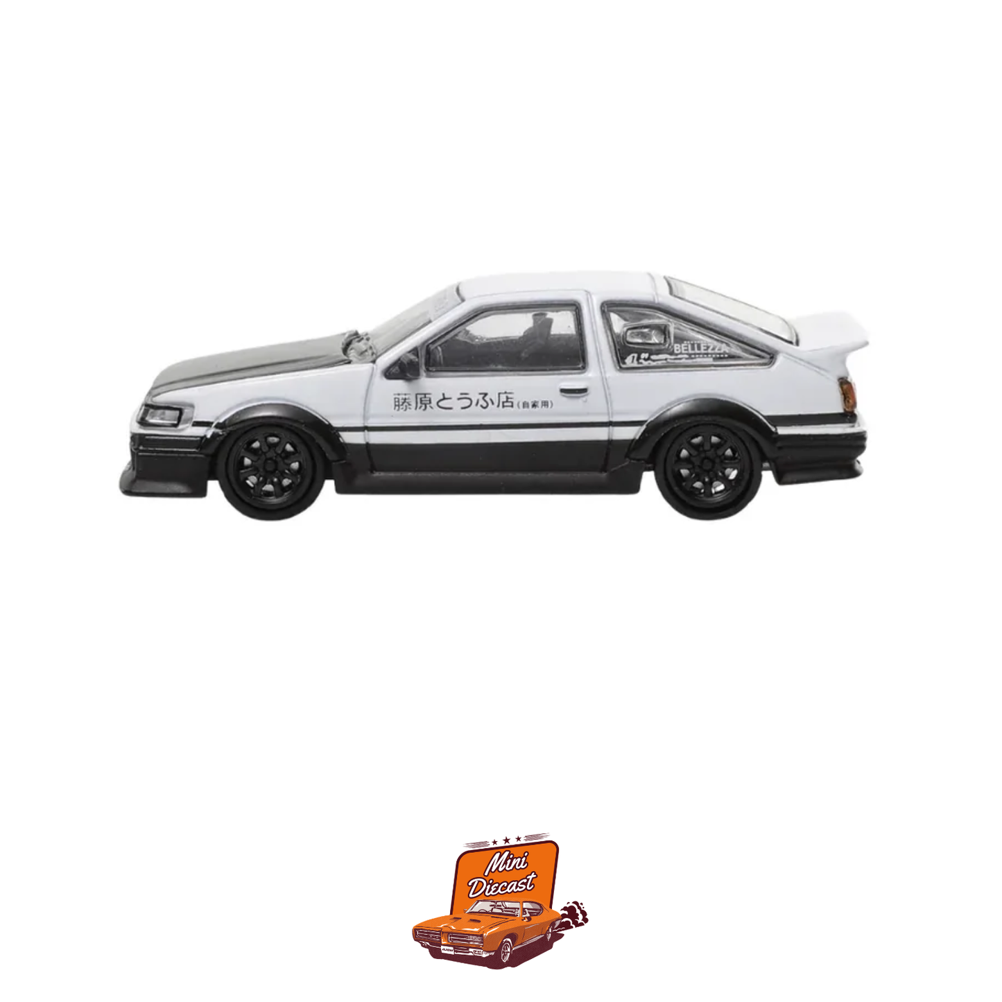 DCT Toyota Corolla Levin GT-APEX (AE86) Panda Black Hood Black & White 1:64