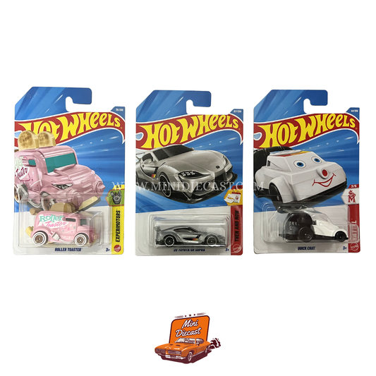 Hot Wheels Mainline (Set of 3) – Roller Toaster / ’20 Toyota GR Supra / Quick Chat