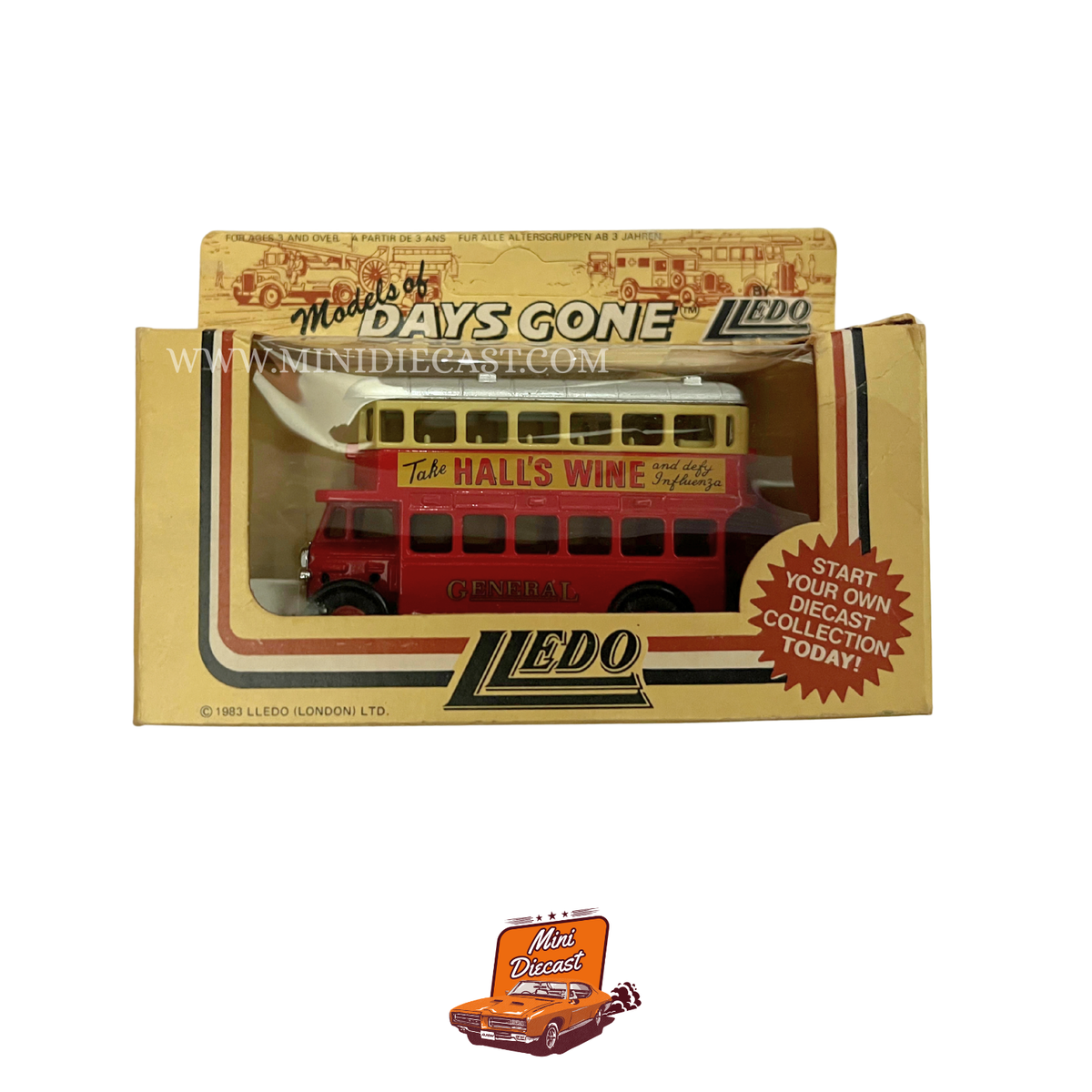 Lledo Days Gone AEC Regent Double Deck Bus General Halls Wine Advertising Livery DG15