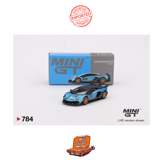Mini GT #784 Lamborghini Aventador SVJ 63 (Blu Aegir)