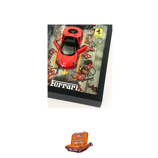 3D Car Frame – Ferrari SF90 Stradale Red (1:32 Scale) – A4 Size