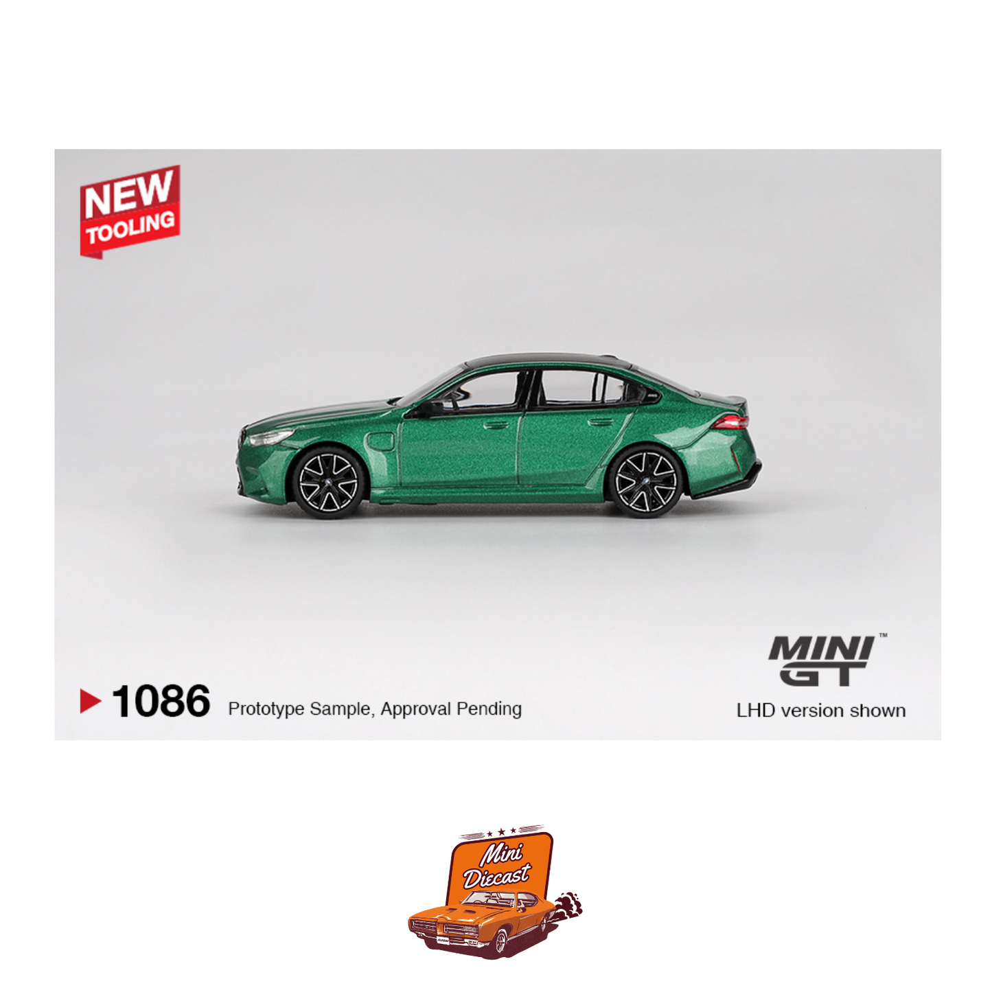 Mini GT #1086 BMW M5 Isle of Man Green Metallic (Imported)
