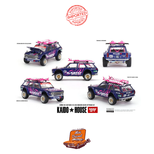 Mini GT #149 Kaido House Datsun 510 4X4 Wagon Kaido Offroad V2