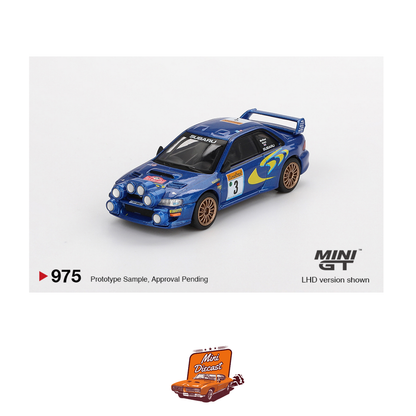 Mini GT #975 Subaru Impreza WRC98 1998 Rally Monte-Carlo 3rd Place #3 (Imported)
