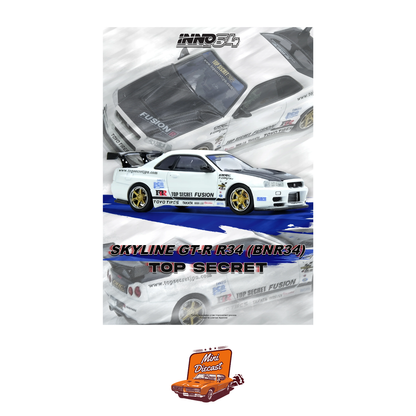 INNO64 Top Secret GT-R (R34) White IN64-R34TS-WHI