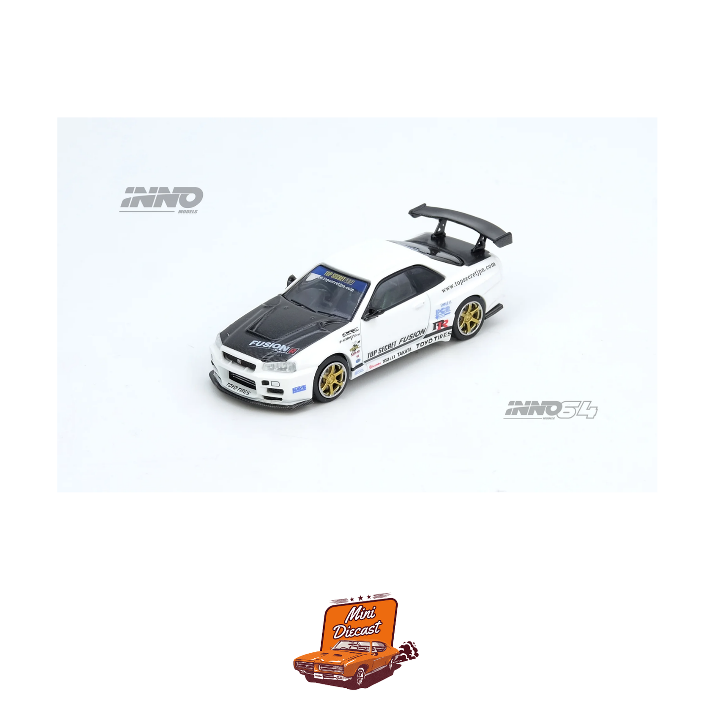INNO64 Top Secret GT-R (R34) White IN64-R34TS-WHI
