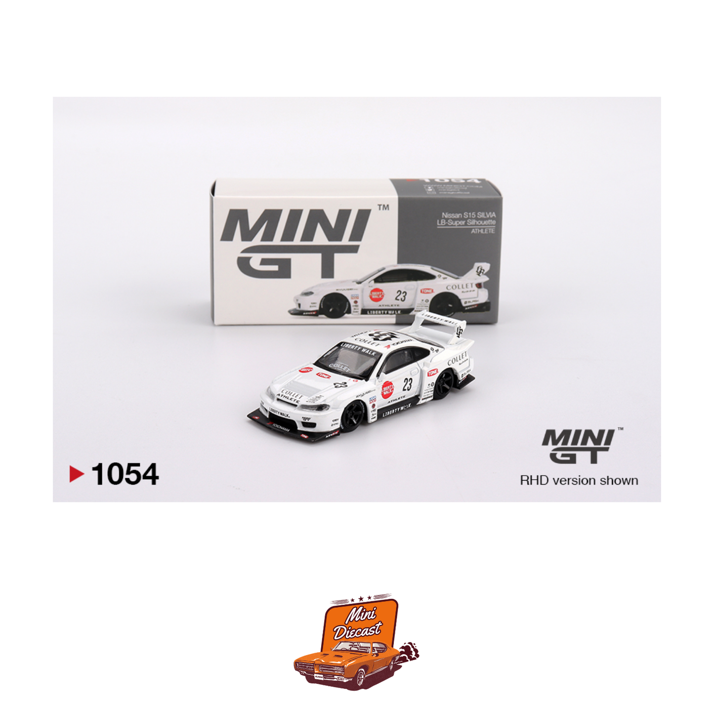Damaged Box - Mini GT #1054 Nissan LB-Super Silhouette S15 Silvia ATHLETE (Imported) (Damaged Box)