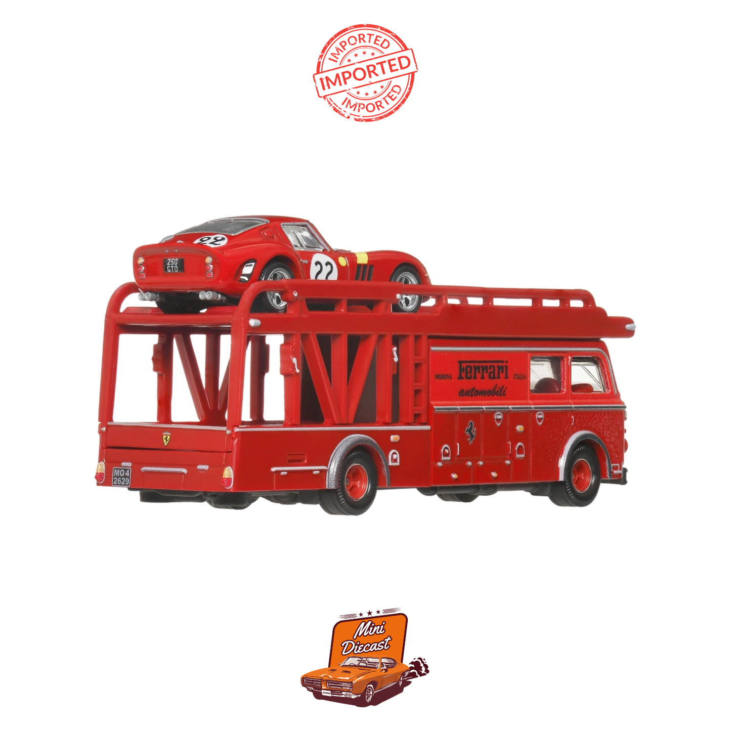 Hot Wheels Premium Team Transport Ferrari 250 GTO & Fiat 642 RN2 Bartoletti 2 Pack (Imported)