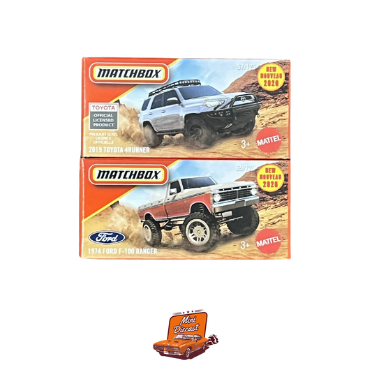 Matchbox (Set of 2) – 2019 Toyota 4Runner / 1974 Ford F-100 Ranger