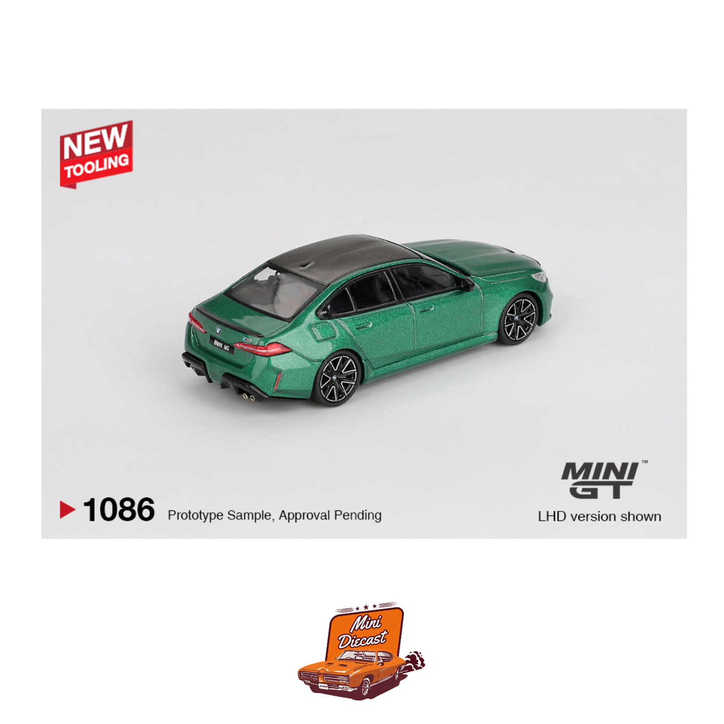 Mini GT #1086 BMW M5 Isle of Man Green Metallic (Imported)