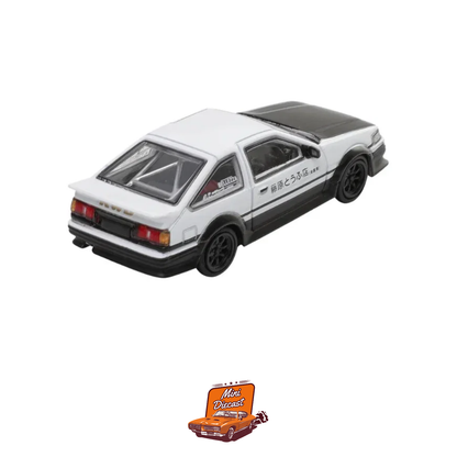 DCT Toyota Corolla Levin GT-APEX (AE86) Panda Black Hood Black & White 1:64