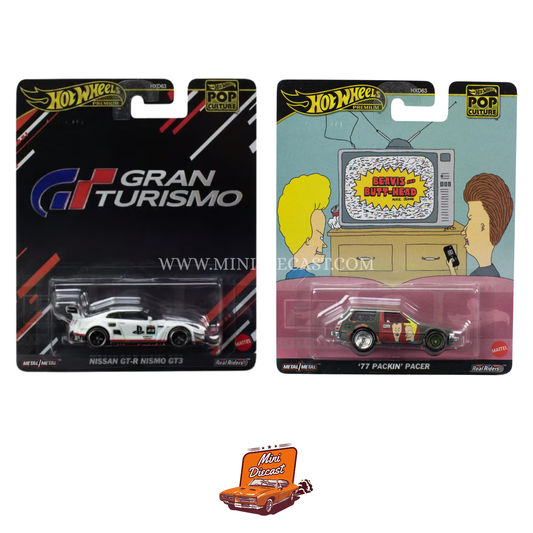 Hot Wheels Premium Pop Culture (Set of 2) – NISMO GT3 Gran Turismo / ’77 Packin’ Pacer