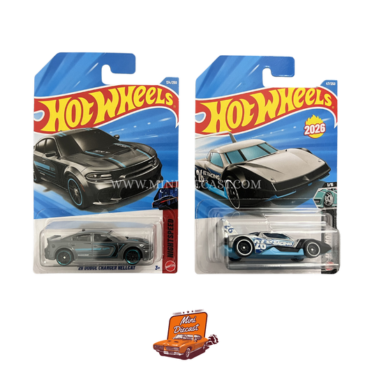 Hot Wheels Mainline (Set of 2) – ’20 Dodge Charger Hellcat / High-Tail Chaser