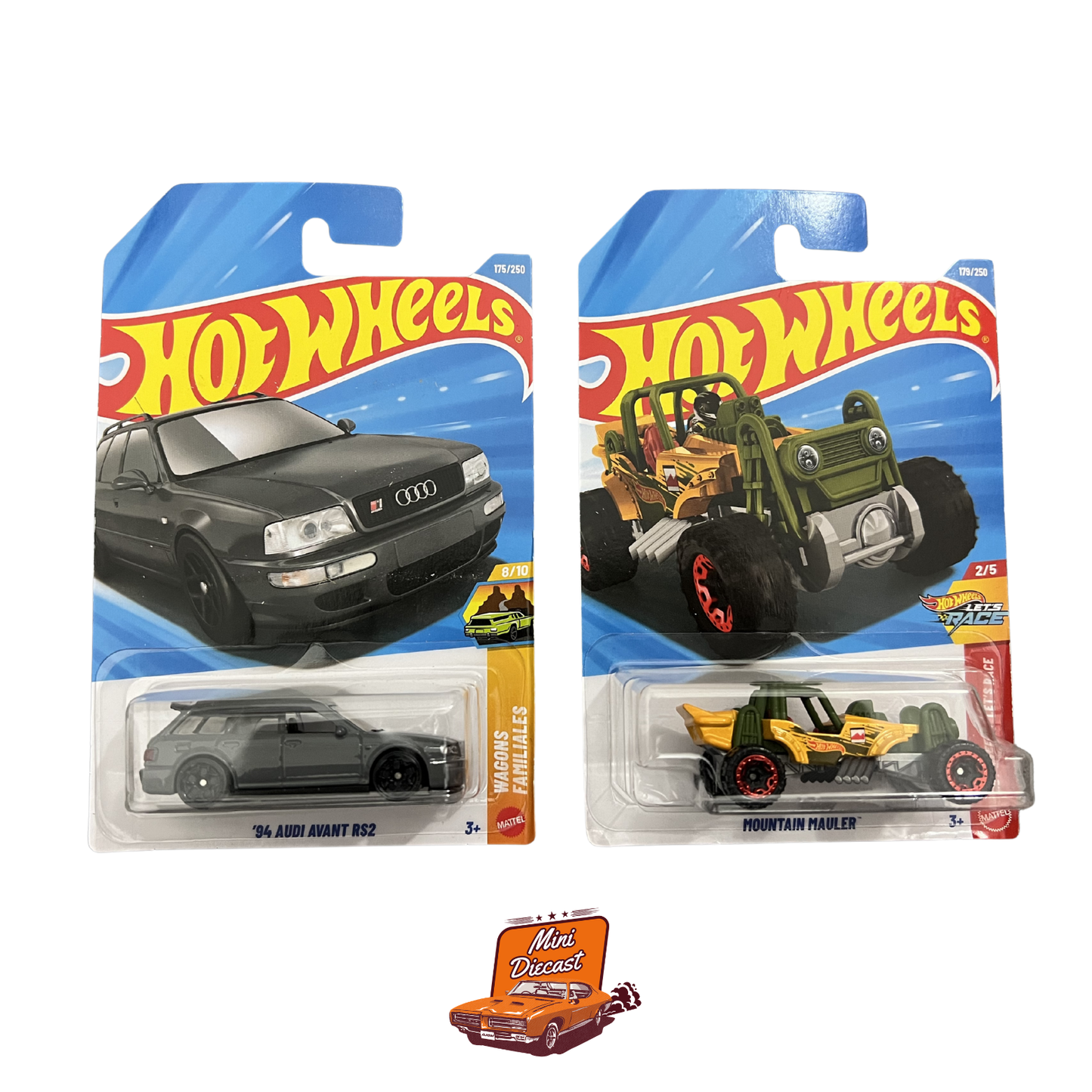 Hot Wheels Mainline (Set of 2) – '94 Audi Avant RS2 / Mountain Mauler
