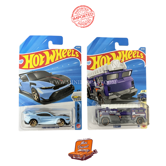 Hot Wheels Mainline (Set of 2) – Ford Mustang GTD / 5 Alarm (Imported)