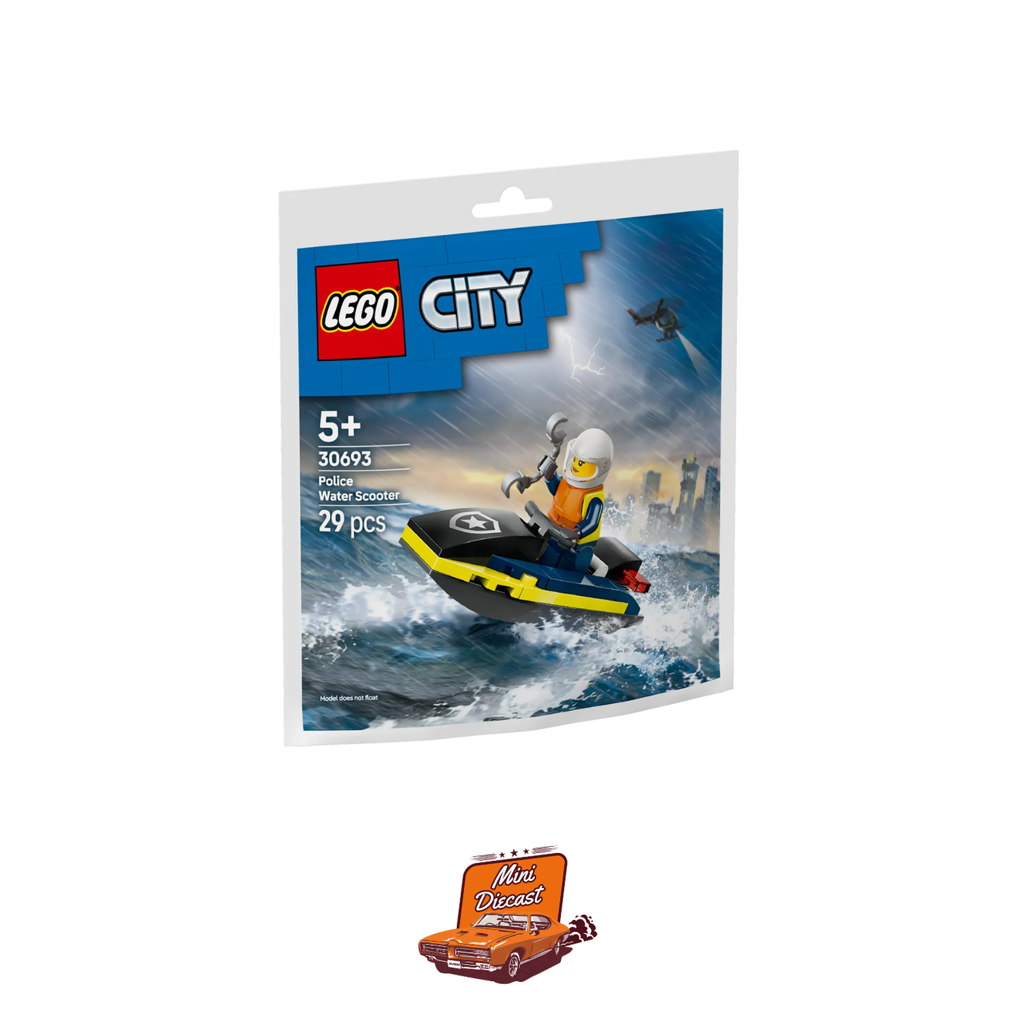LEGO City Police Water Scooter – 29 Pieces