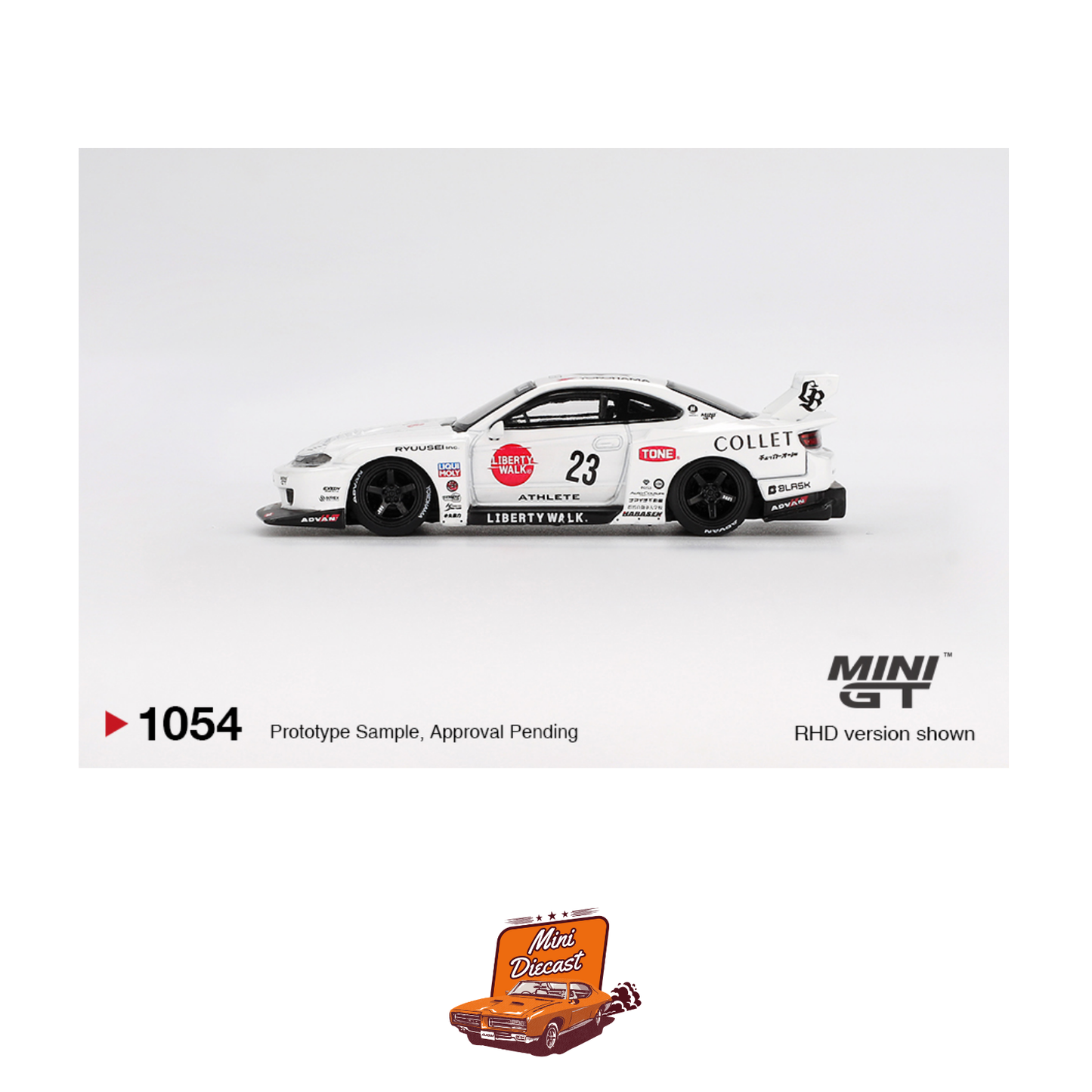Damaged Box - Mini GT #1054 Nissan LB-Super Silhouette S15 Silvia ATHLETE (Imported) (Damaged Box)
