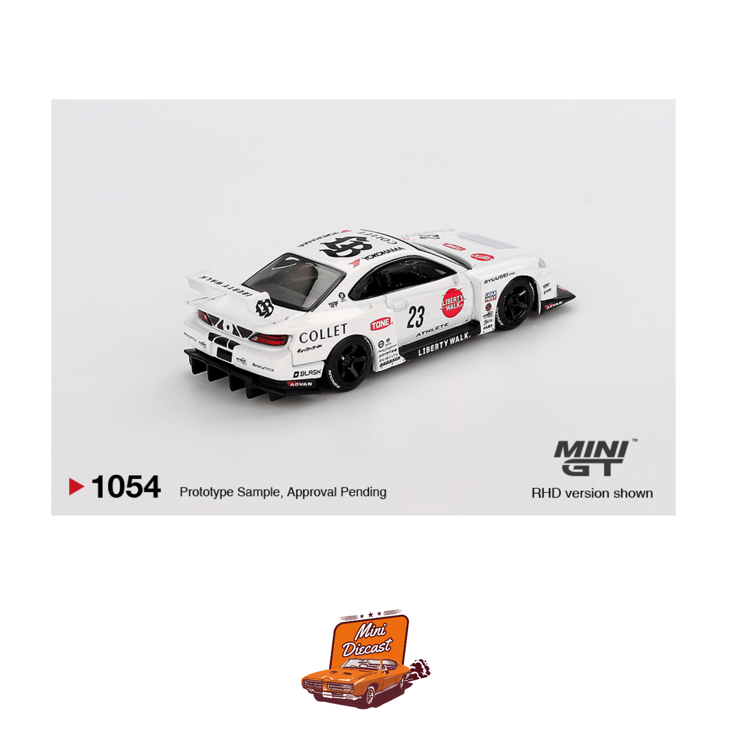 Damaged Box - Mini GT #1054 Nissan LB-Super Silhouette S15 Silvia ATHLETE (Imported) (Damaged Box)