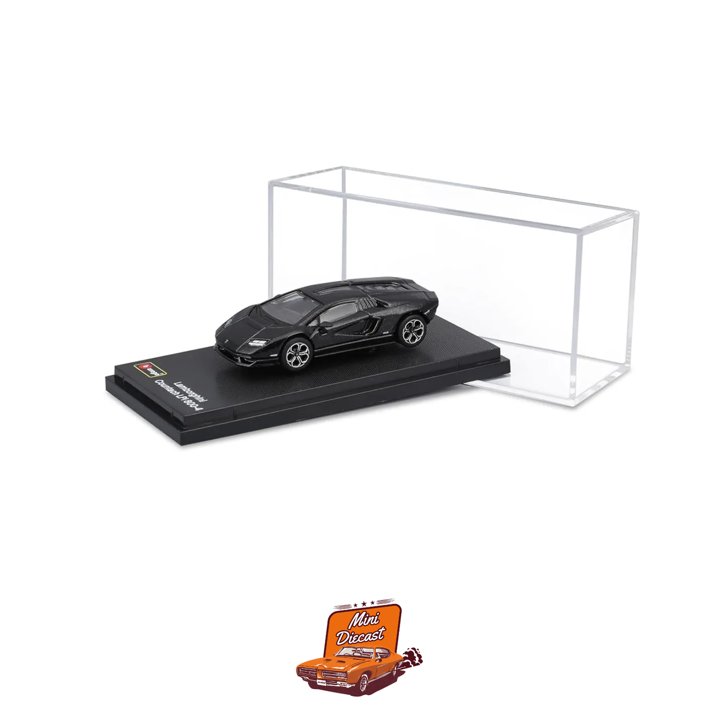 Bburago 1:64 Lamborghini Countach LPI 800-4 with Acrylic Display Box Black