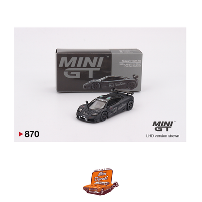 Mini GT #870 McLaren F1 GTR #59 1995 Le Mans 24Hr Winner Post-Race Weathered (Imported)