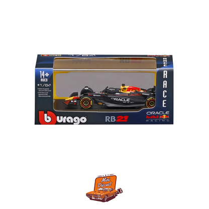 Bburago 1:64 F1 Oracle Red Bull Racing RB21 Max Verstappen with Acrylic Display Box