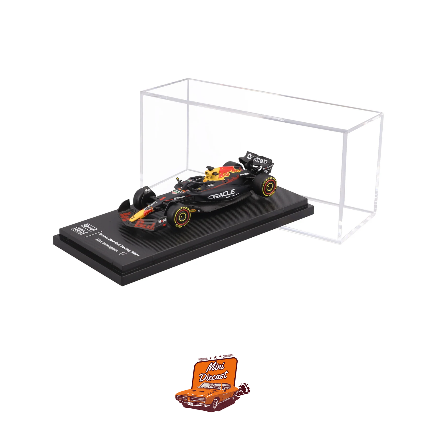 Bburago 1:64 F1 Oracle Red Bull Racing RB21 Max Verstappen with Acrylic Display Box