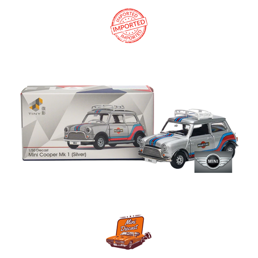 Tiny City No.18 Mini Cooper Mk (Silver) 1:50 Scale
